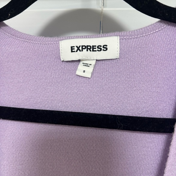 Express Women's Soft Purple Blazer with Gold Buttons - Picture 3 of 3